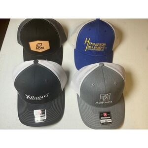 Lot of 4 Richardson 112 Trucker Hats ADM AgriGold Xitavo Henderson Snapback Caps